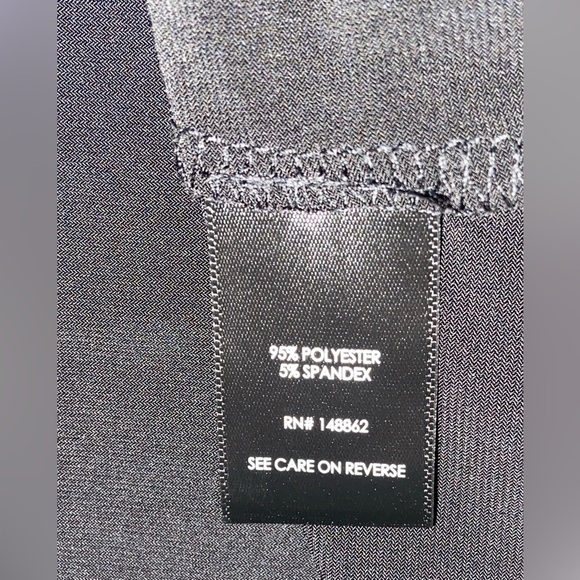 Women’s Tea Length Studio Knit Deep V Bodycon black Dress size 5X - Picture 6 of 12